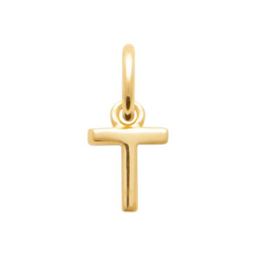 Collier avec pendentif lettre de l'alphabet plaqué or