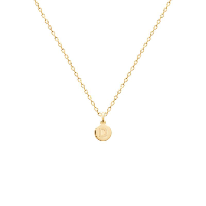 Collier avec pendentif gravé d'une lettre de l'alphabet