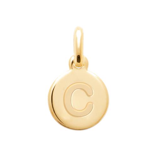 Collier avec pendentif gravé d'une lettre de l'alphabet