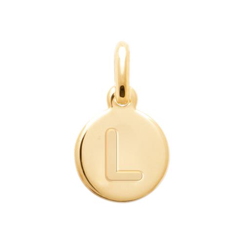 Collier avec pendentif gravé d'une lettre de l'alphabet