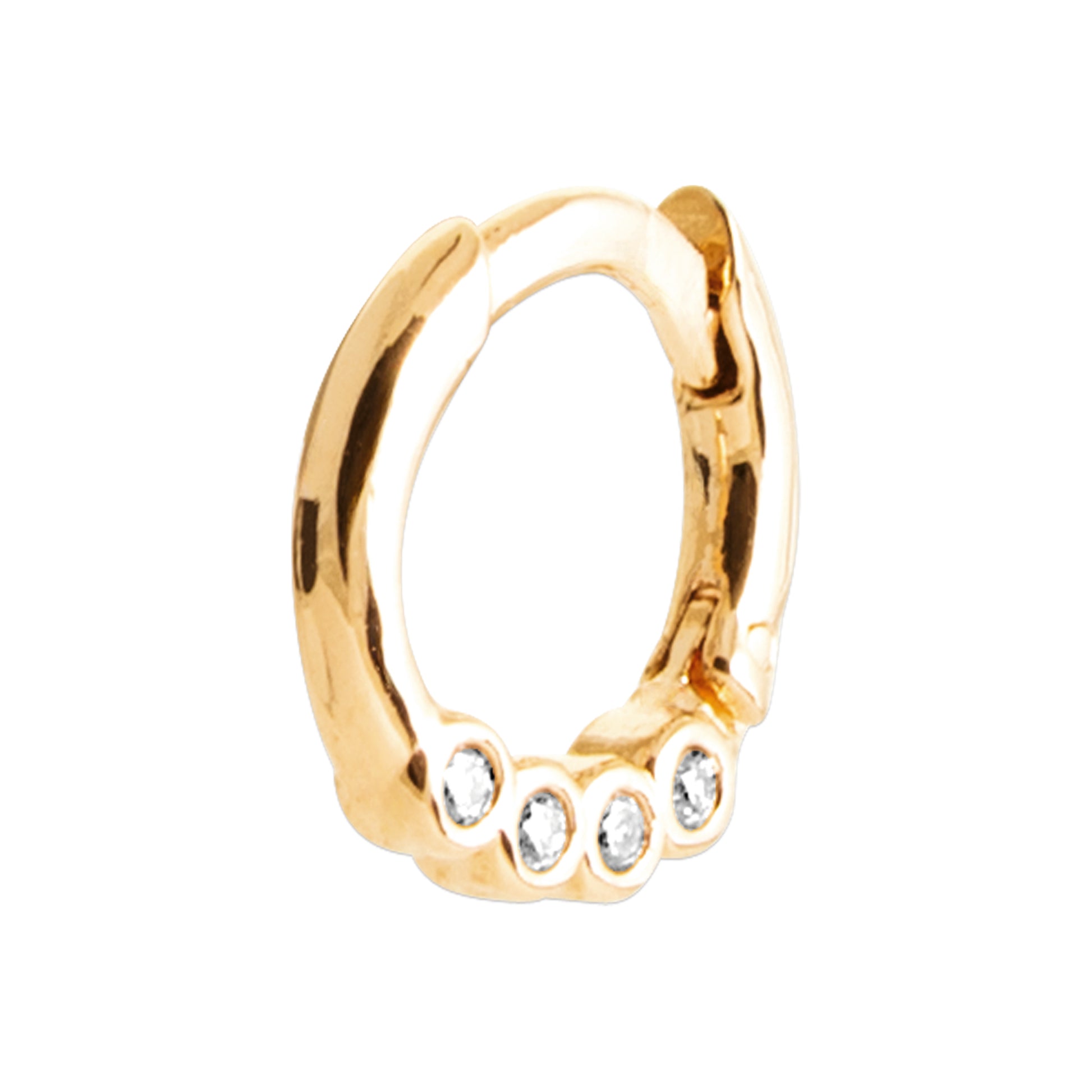 Piercing anneau plaqué or 18 carats (3 microns) – mini créole zirconium