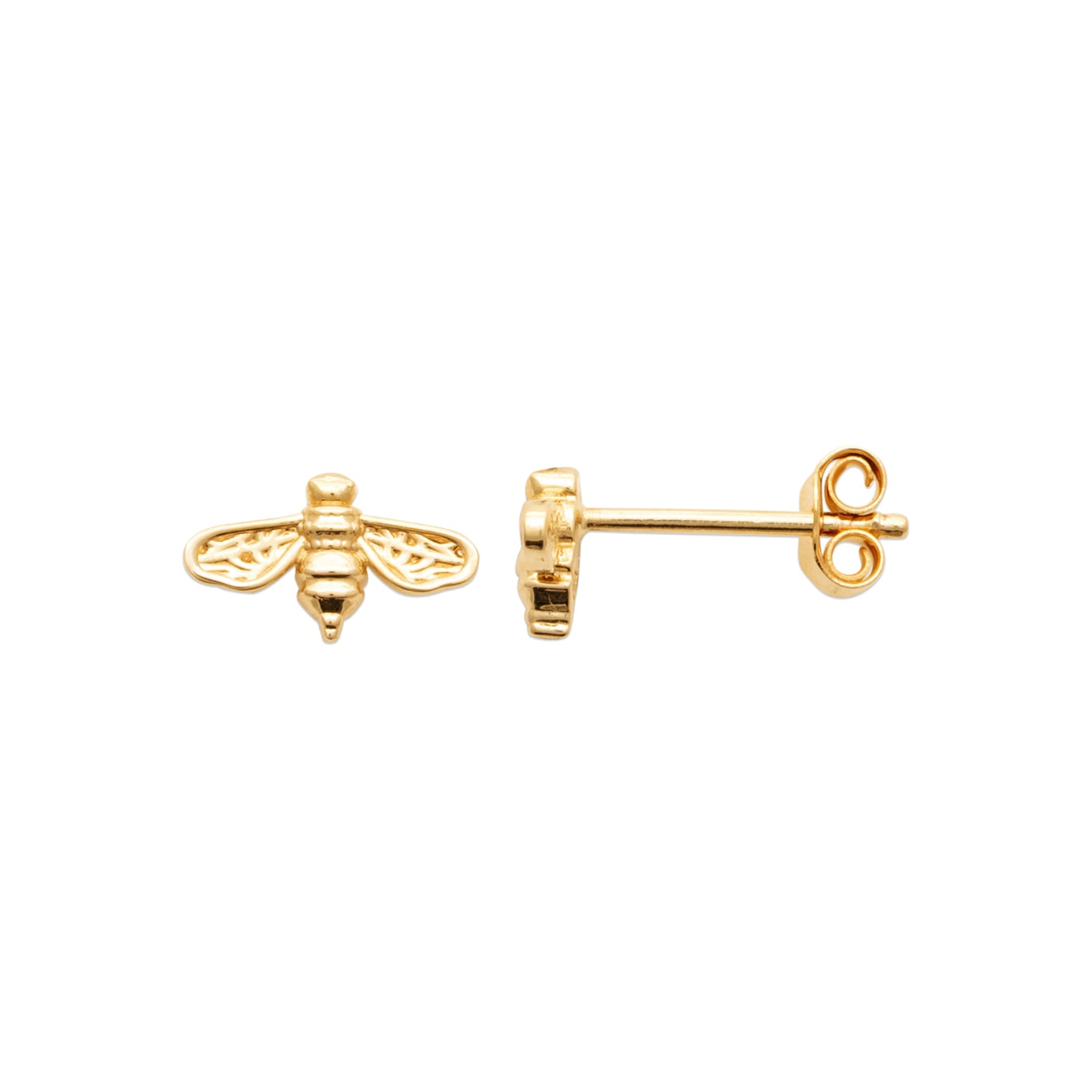 Boucles d'oreilles abeille plaqué or