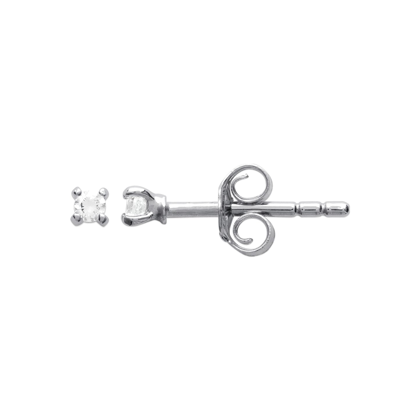 Boucles d'oreilles petit strass en argent