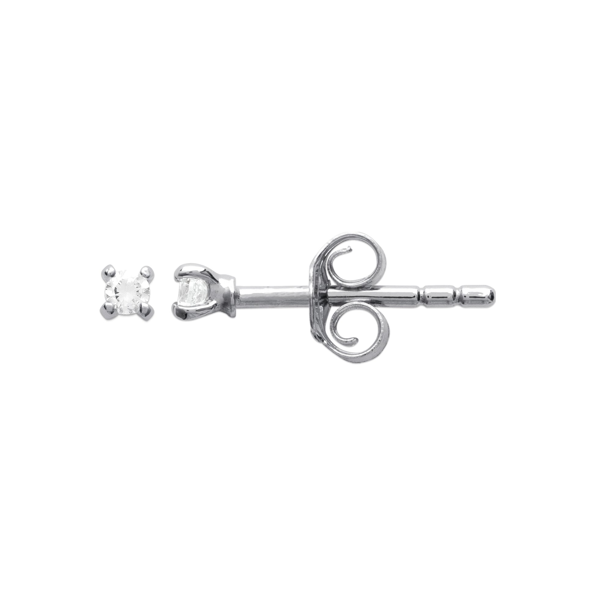 Boucles d'oreilles petit strass en argent