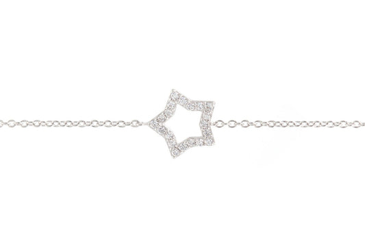 Bracelet une étoile en argent et zircons