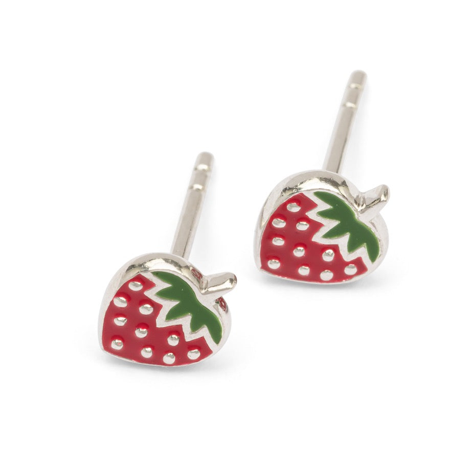 Boucles d'oreilles fraises en argent