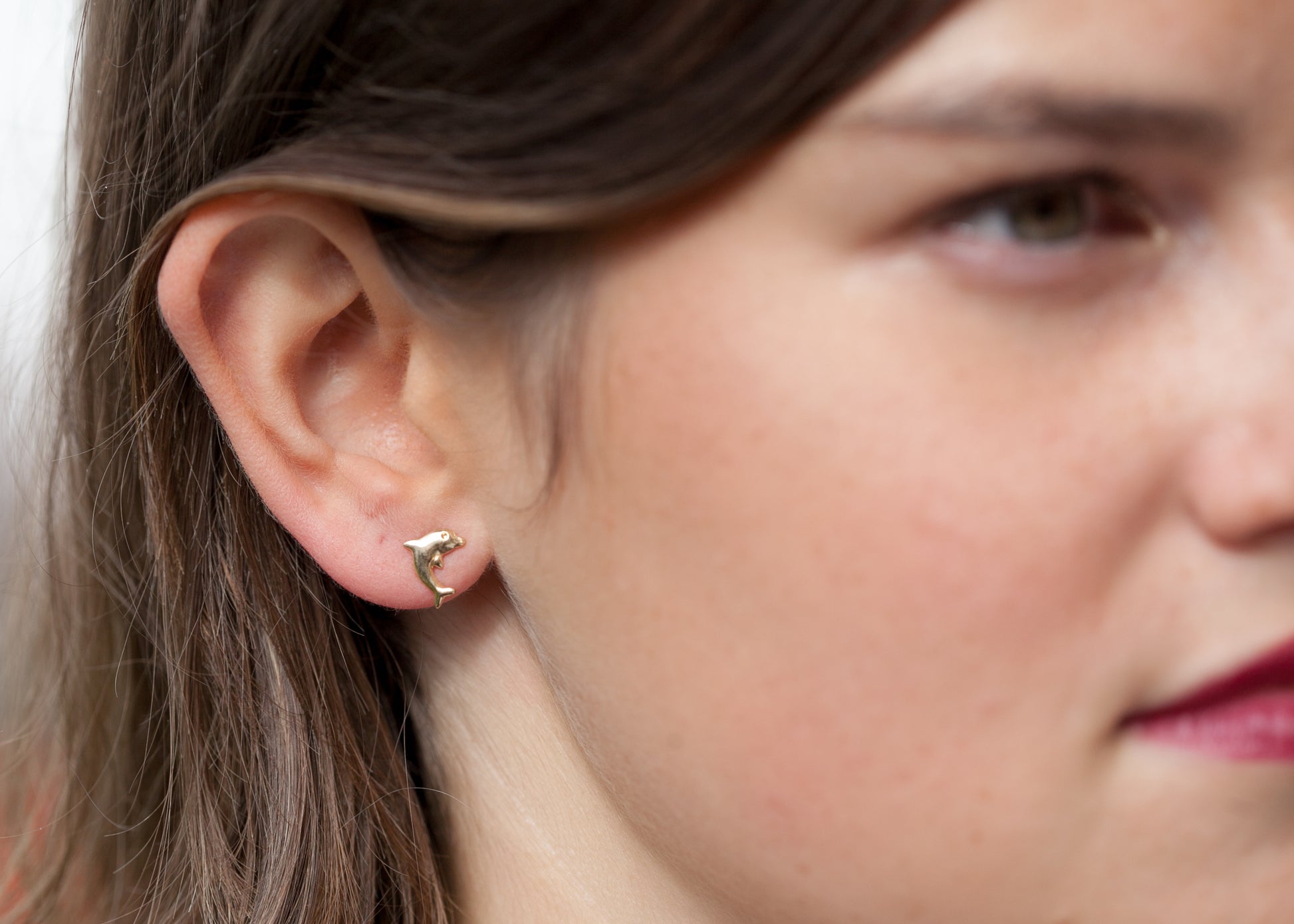 boucle d oreille enfant dauphin or