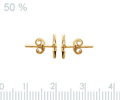 Boucles d'oreilles étoile du nord plaqué or