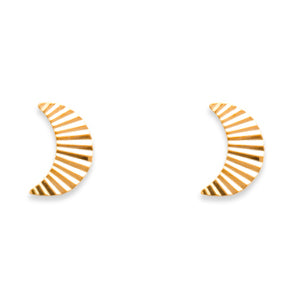 Boucles d'oreilles lune plaqué or