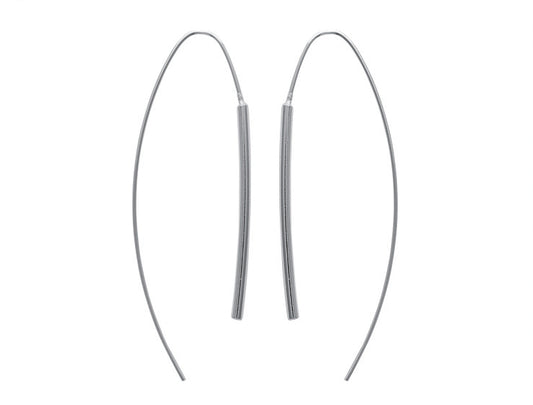 Boucles d'oreilles traversantes minimalistes en argent