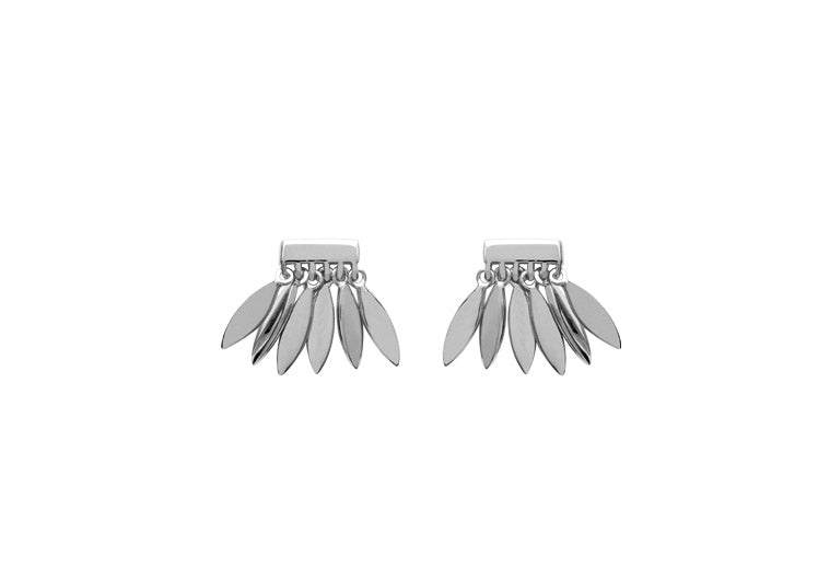 Boucles d'oreilles pétales en argent
