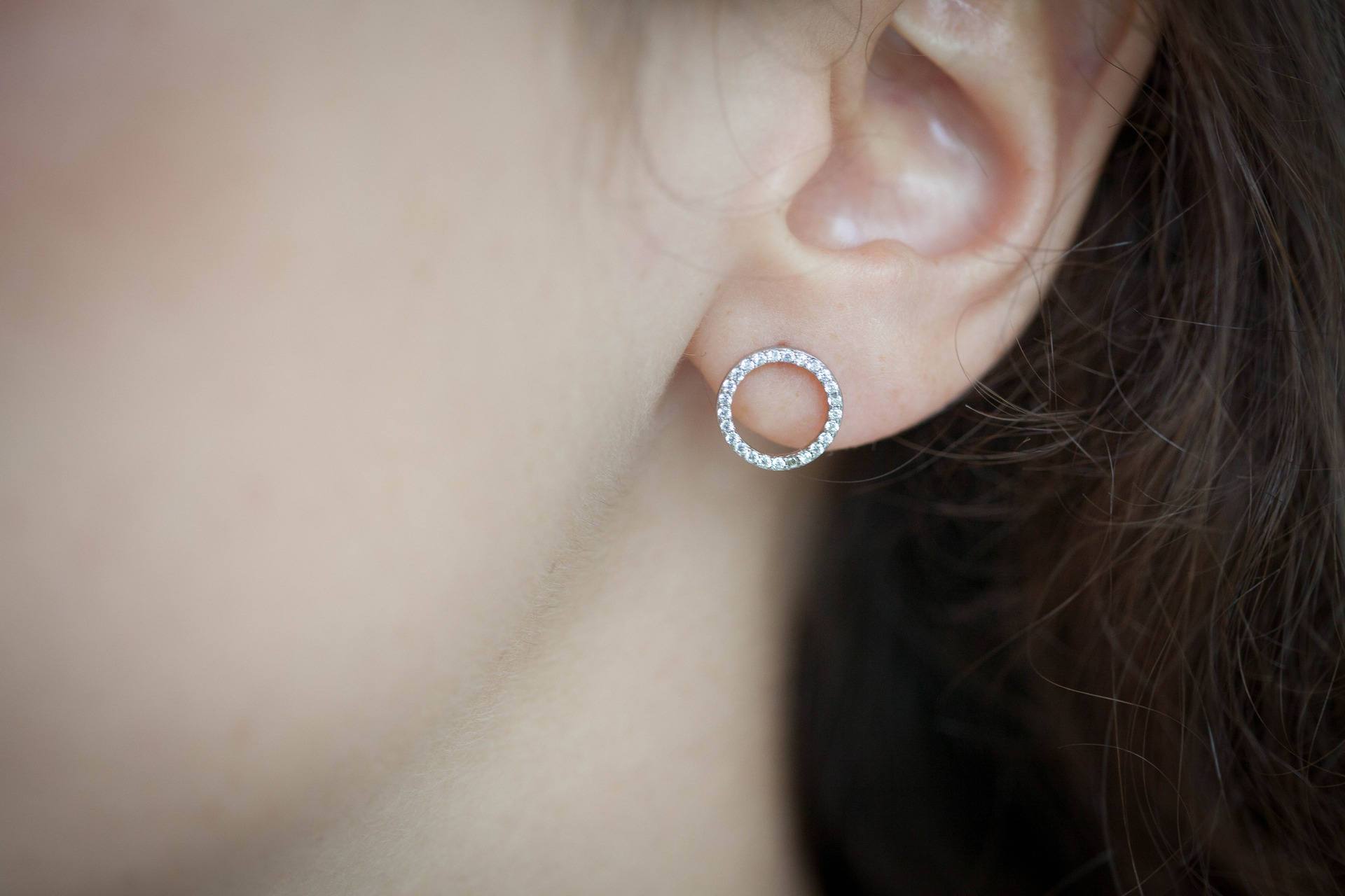 Boucles d'oreilles femme fille acier pierre violette foncé ronde 3mm
