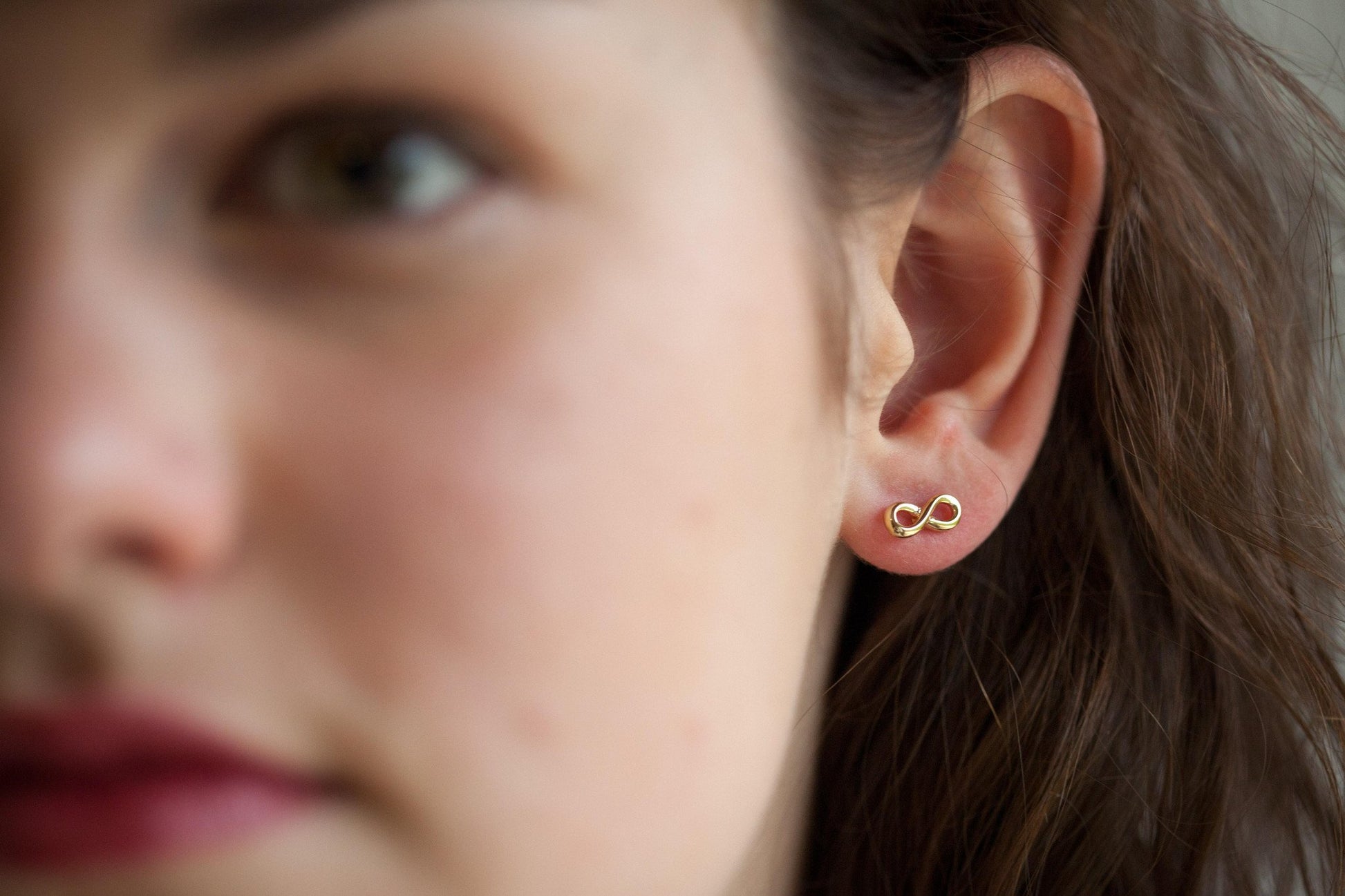 Boucles d'oreilles infini plaqué or
