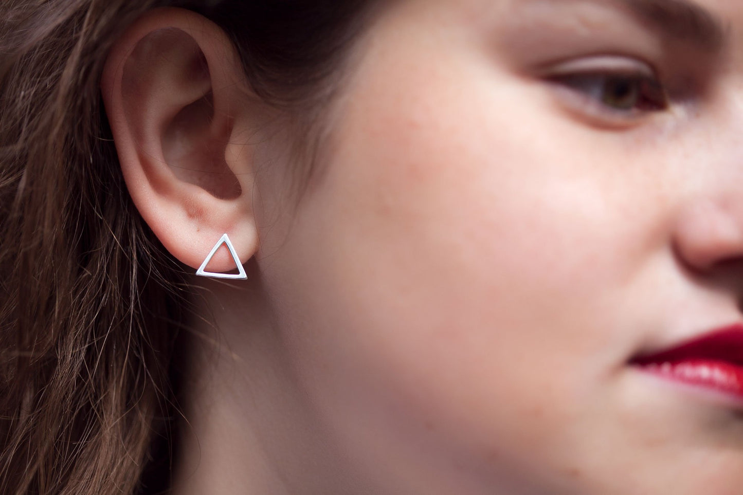 Boucles d'oreille triangle en argent