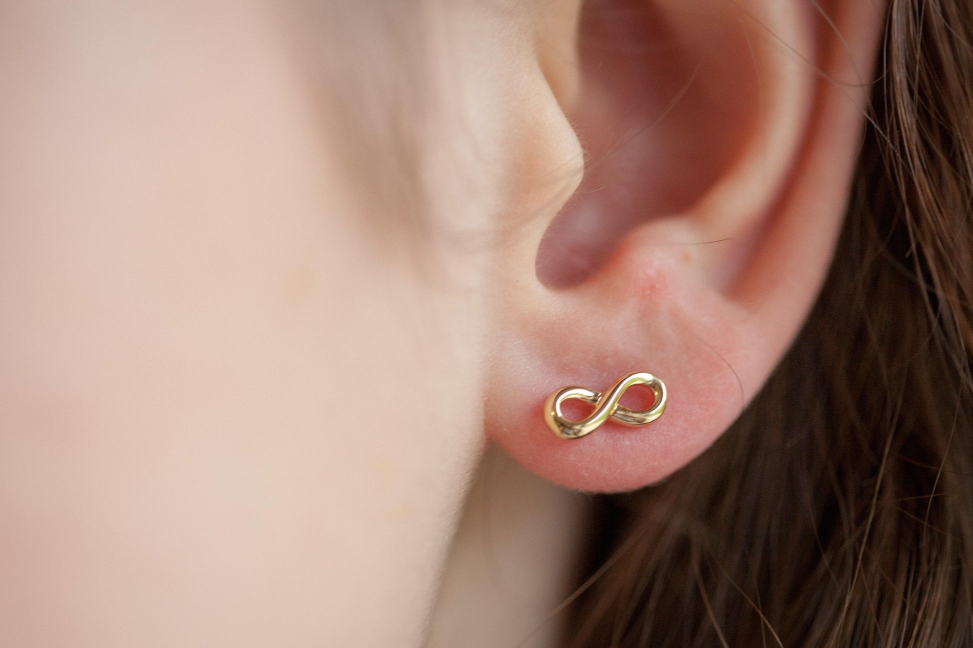Boucles d'oreilles infini plaqué or