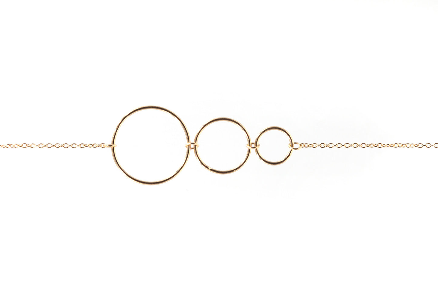 Bracelet 3 ronds entrelacés plaqué or