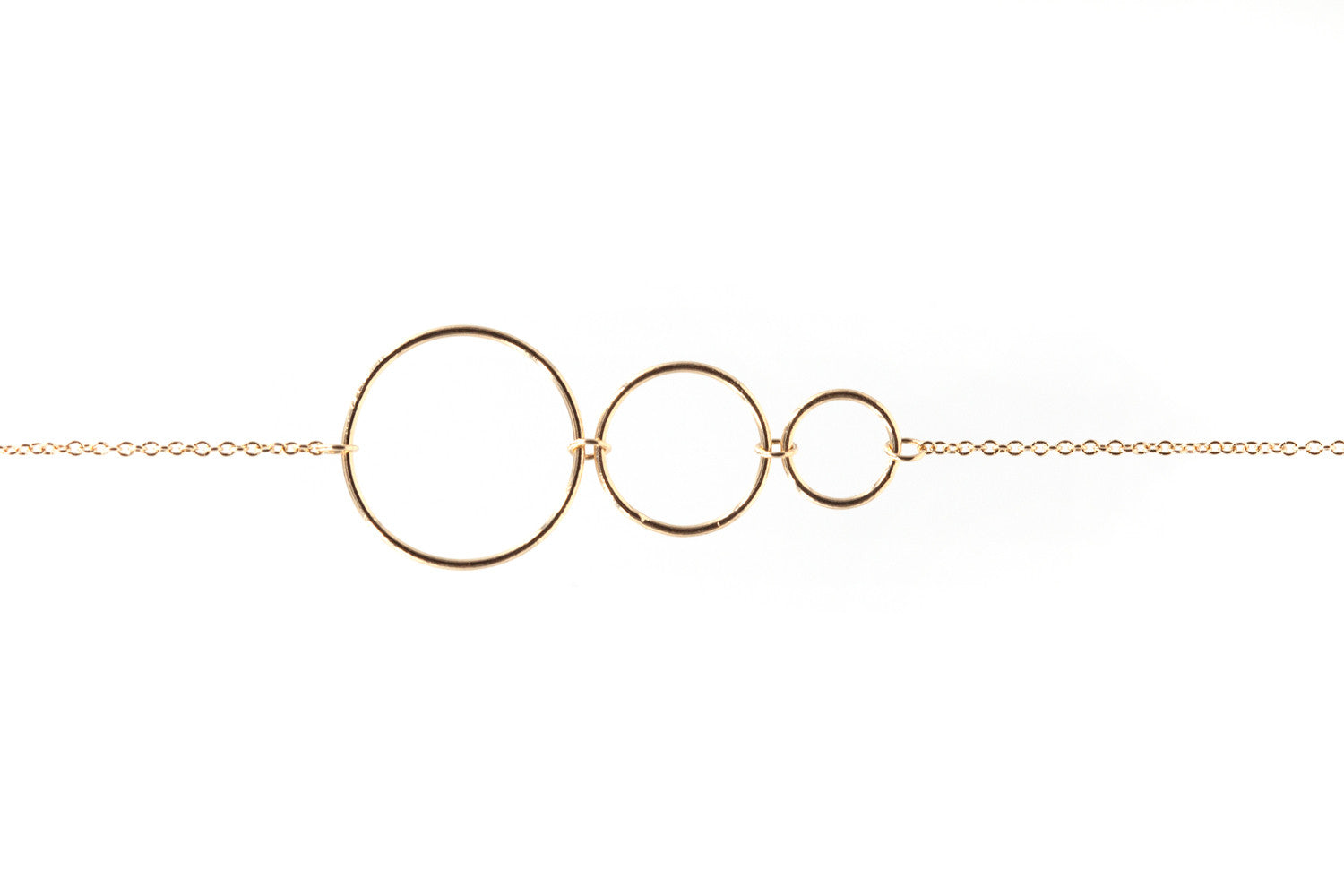 Bracelet 3 ronds entrelacés plaqué or