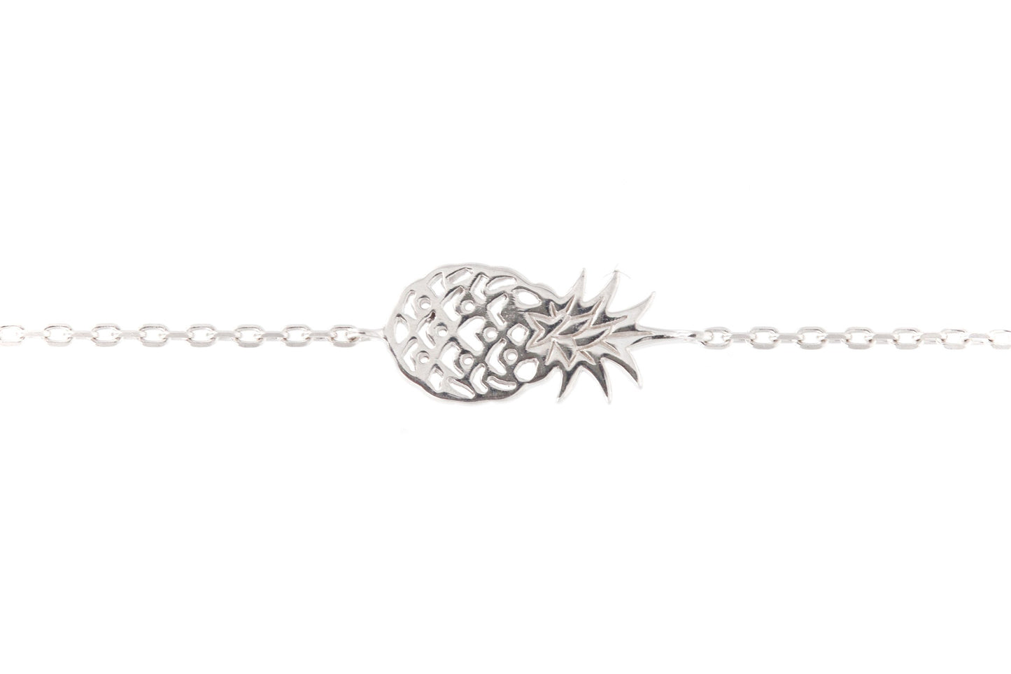 Bracelet ananas en argent.  Livraison gratuite