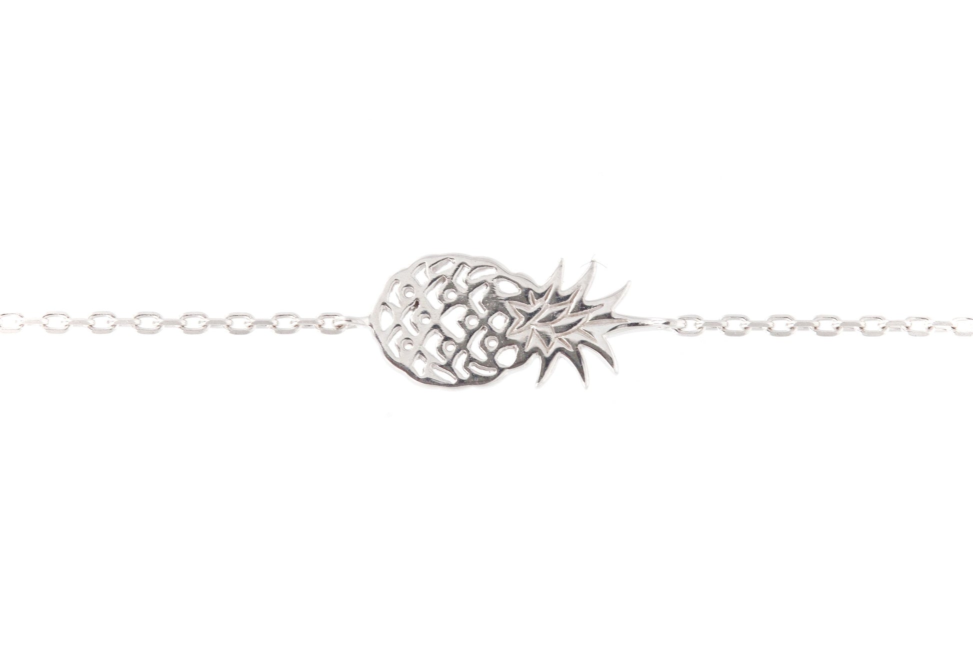 Bracelet ananas en argent.  Livraison gratuite