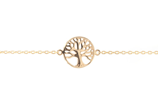 Bracelet arbre de vie plaqué or