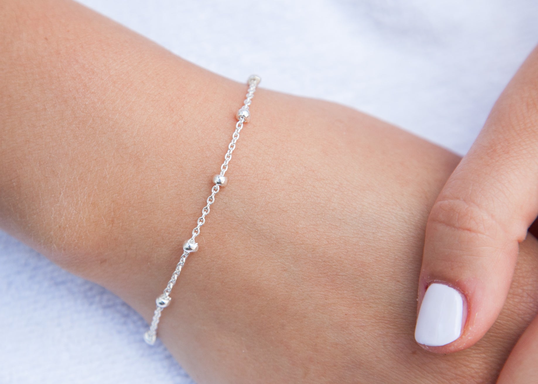 Bracelet petites boucles en argent