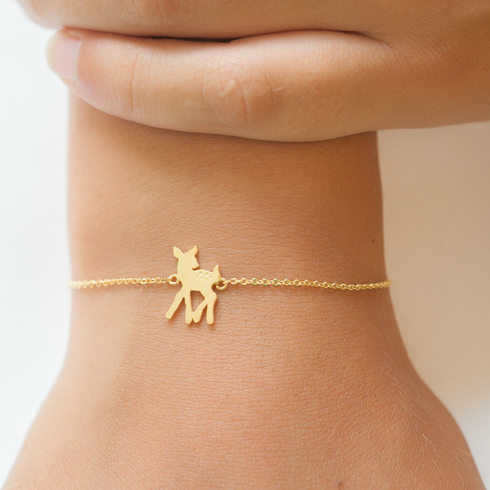 bracelet bambi faon doré