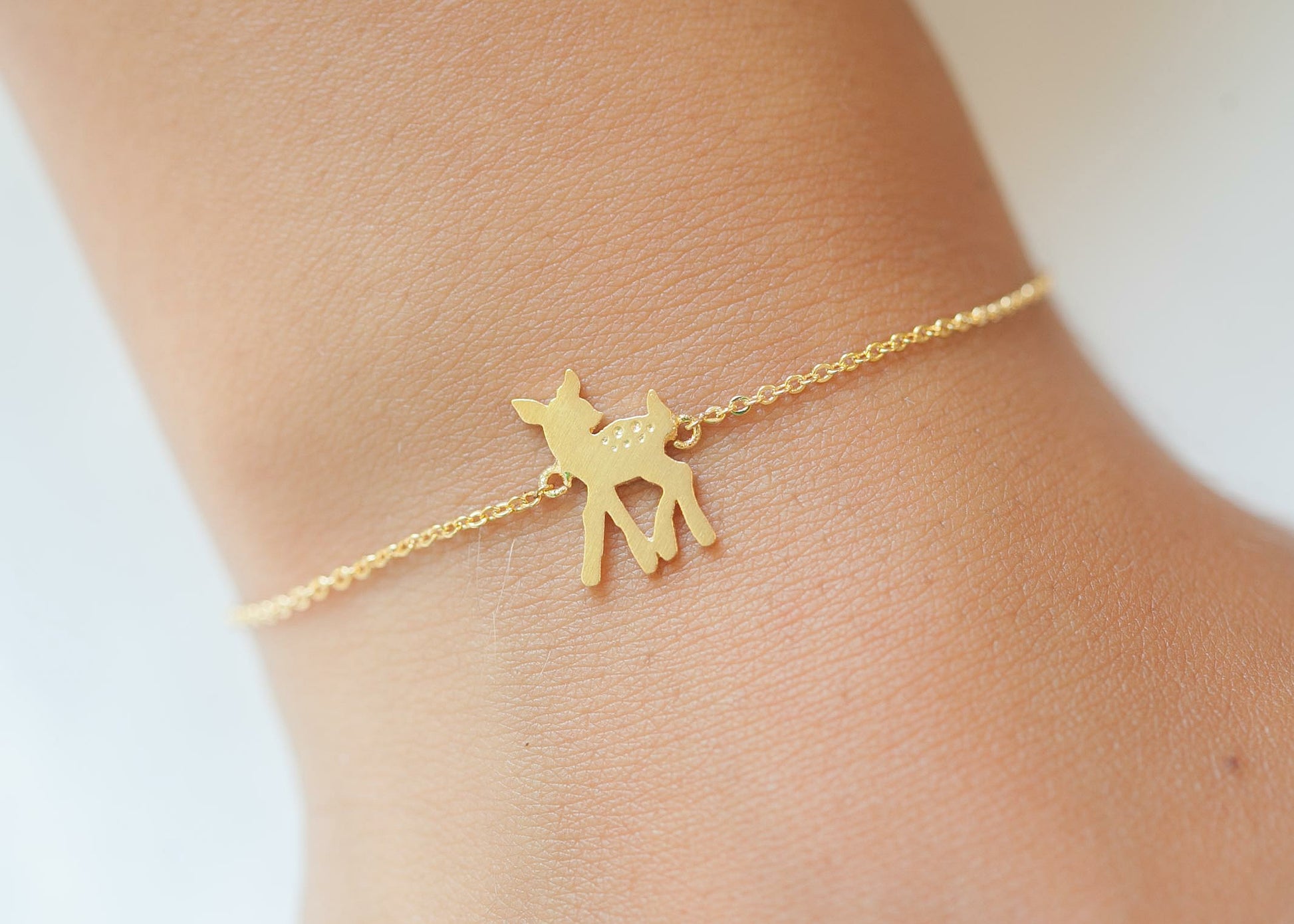 bracelet bambi faon doré