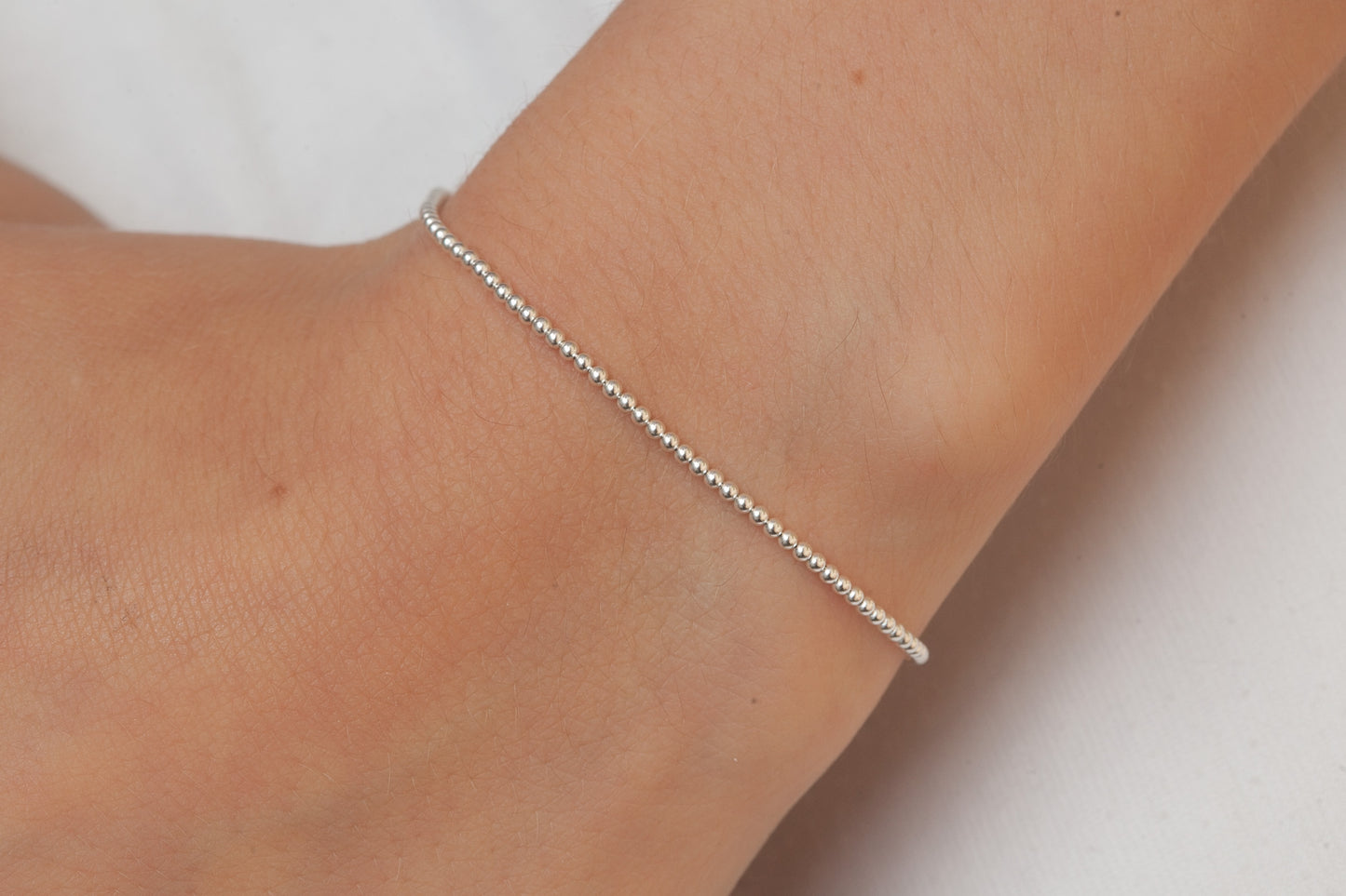 Bracelet petites boules en argent