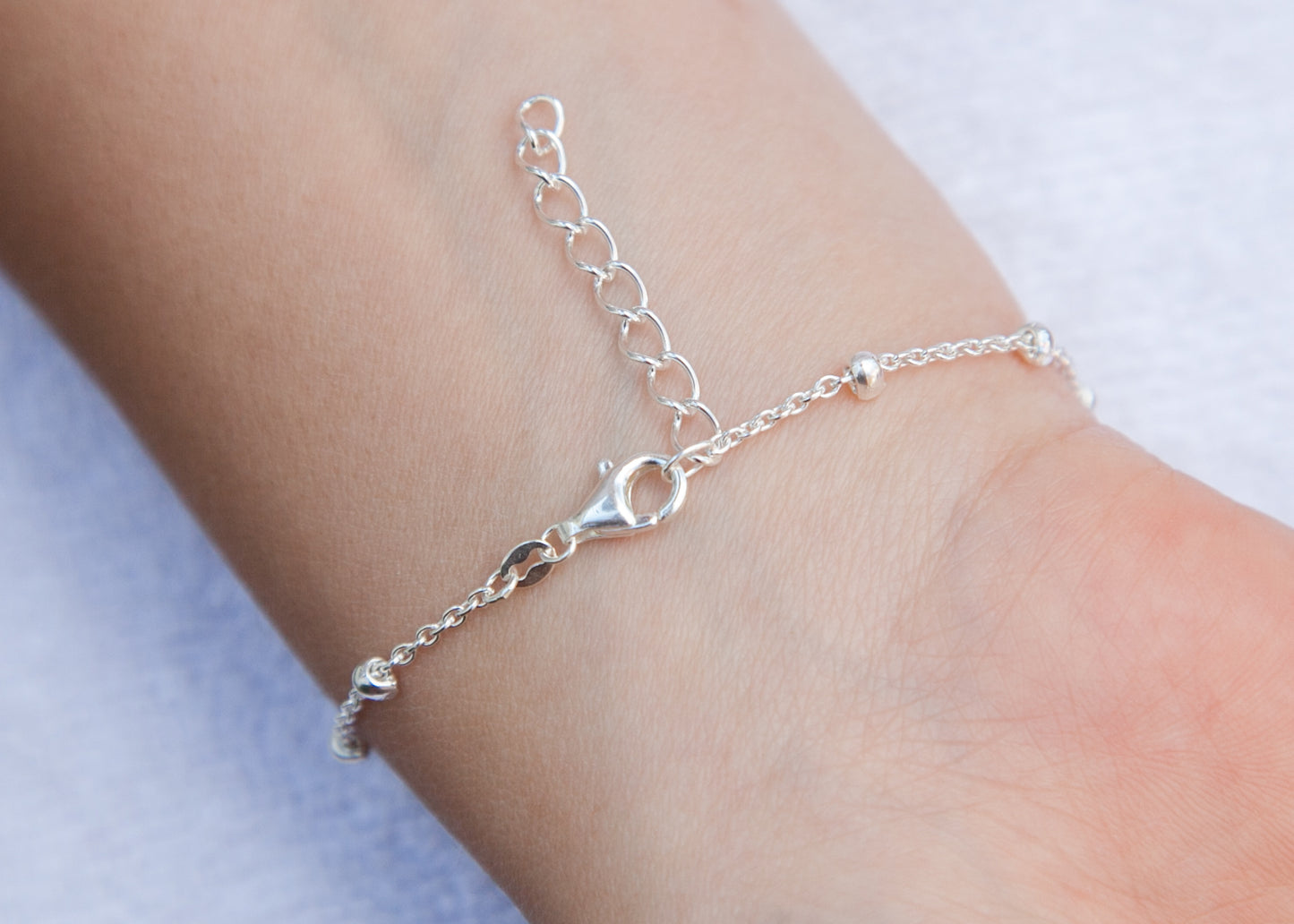 Bracelet petites boucles en argent