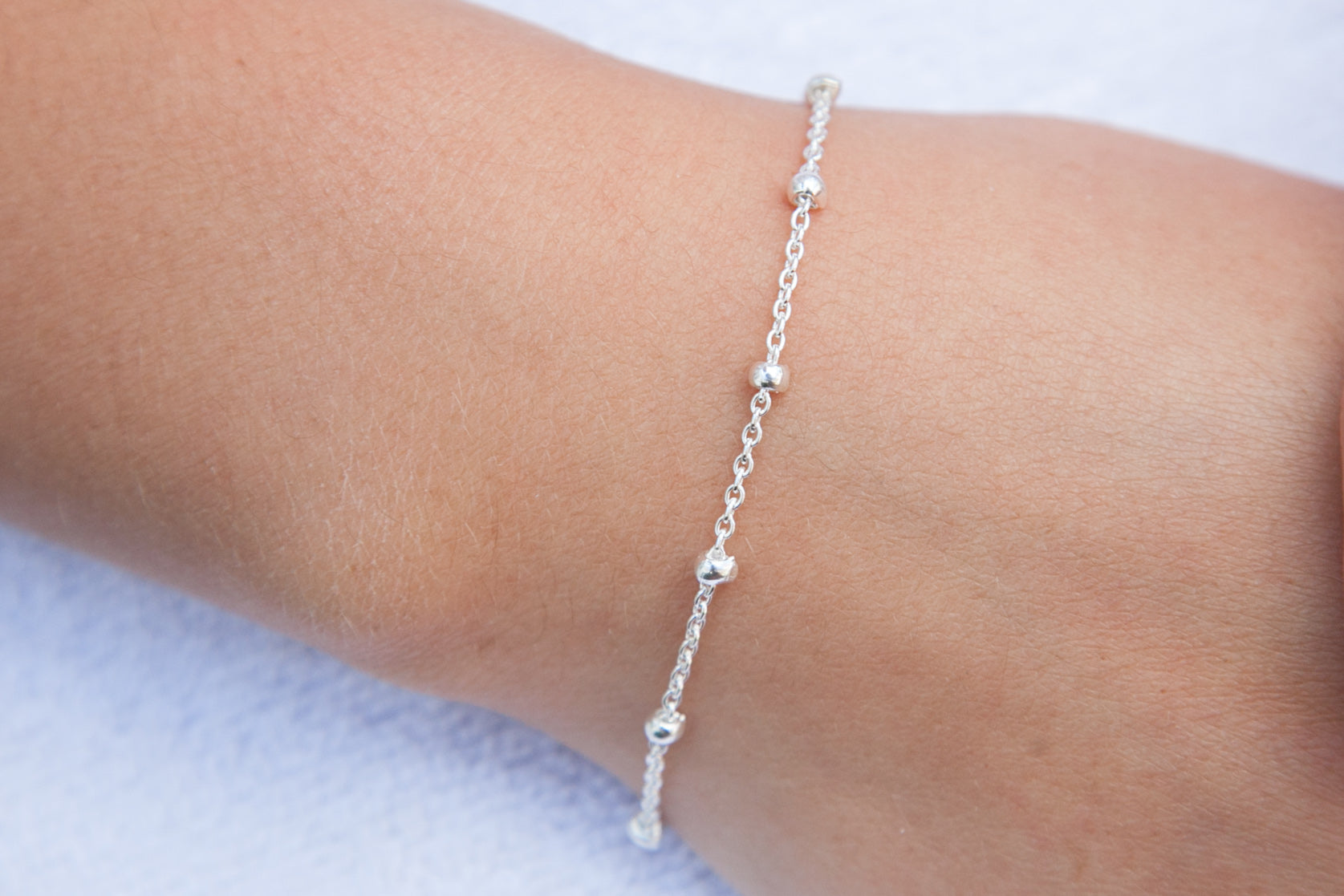 Bracelet petites boucles en argent