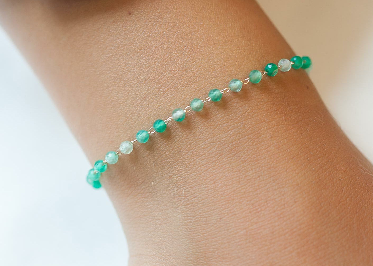 bracelet femme calcedoine plaqué or