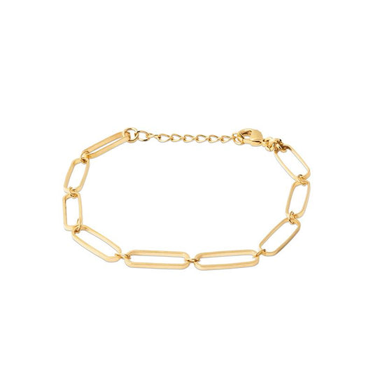 Bracelet chaîne grands maillons plaqué or