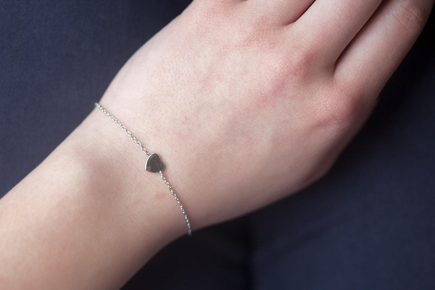 Bracelet avec coeur en argent