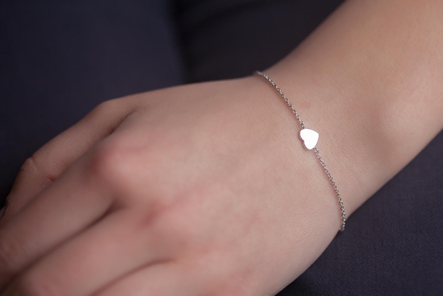 Bracelet avec coeur en argent