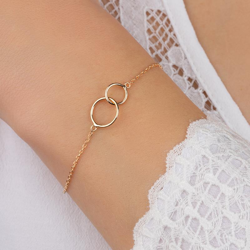 Bracelet chaîne anneaux entrelaçés plaqué or - Bracelet d'amitié – Elise et  moi