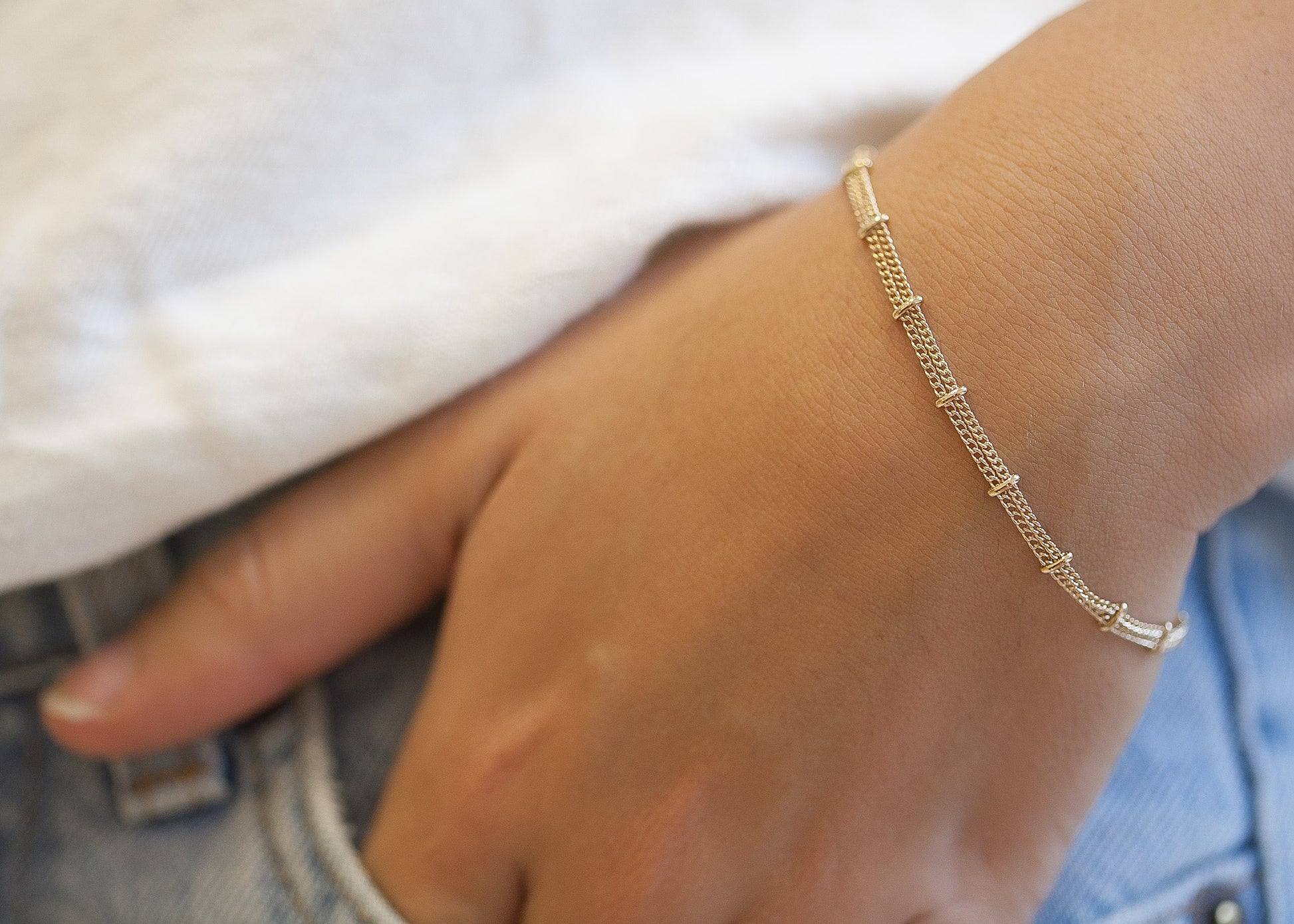 Bracelet double plaqué or