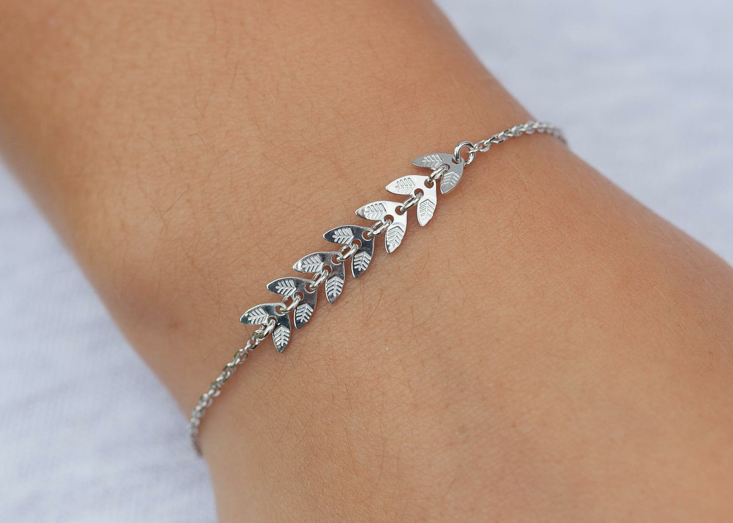 Bracelet épi de blé en argent