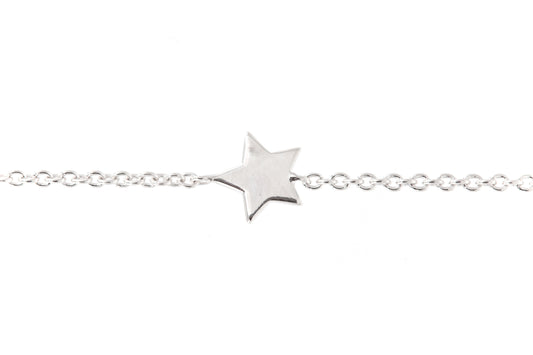 Bracelet une étoile en argent massif