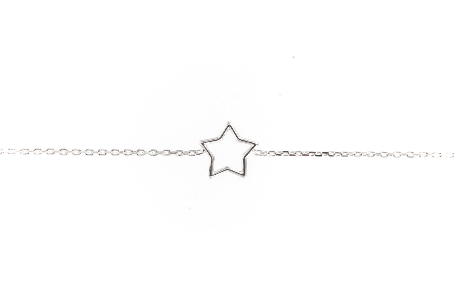 Bracelet étoile en argent véritable