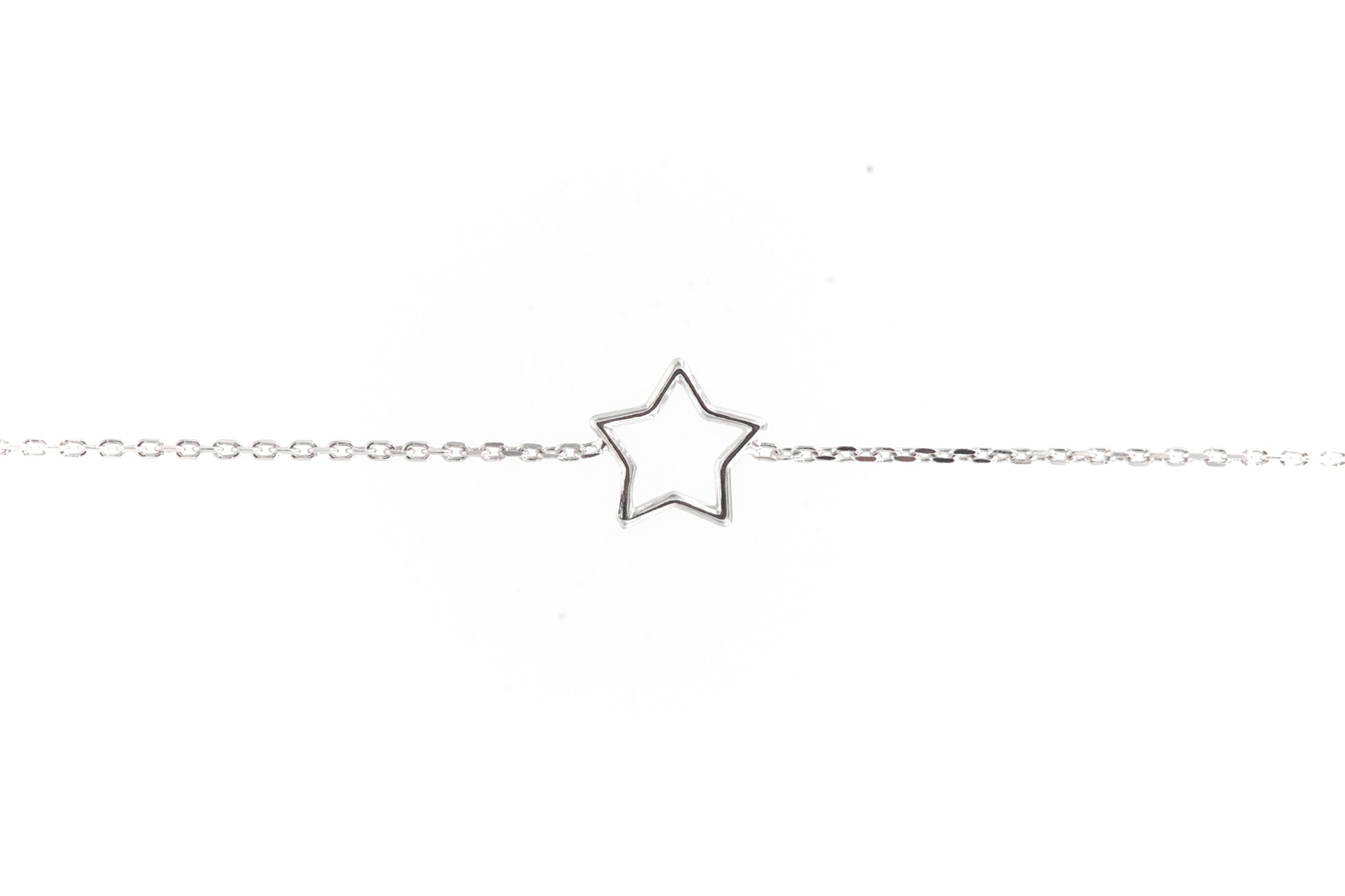 Bracelet étoile en argent véritable