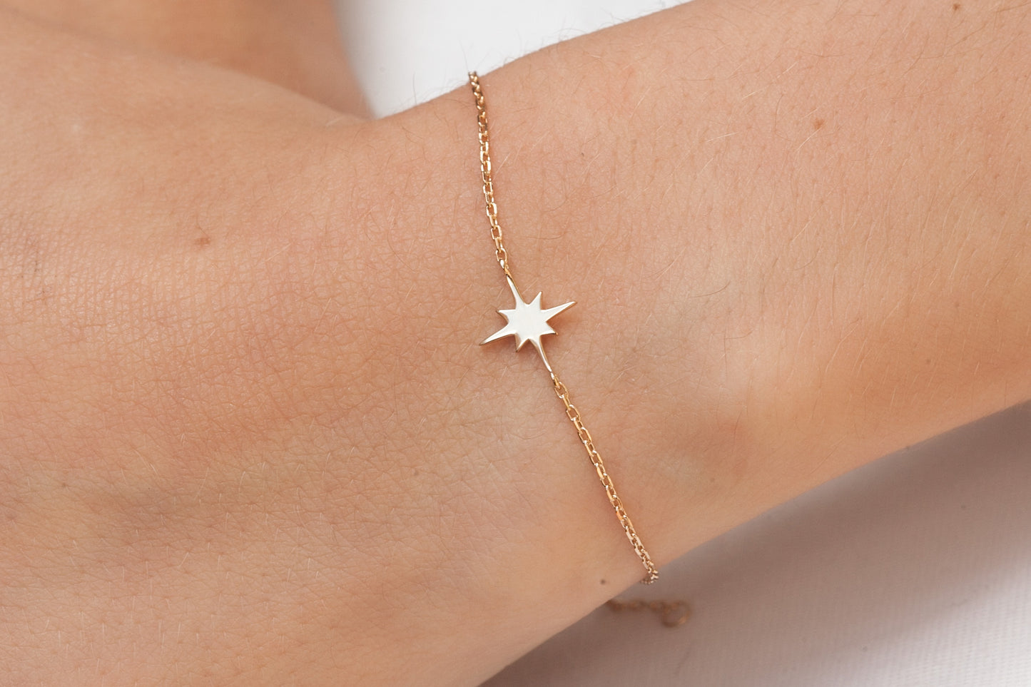 bracelet étoile du nord plaqué or