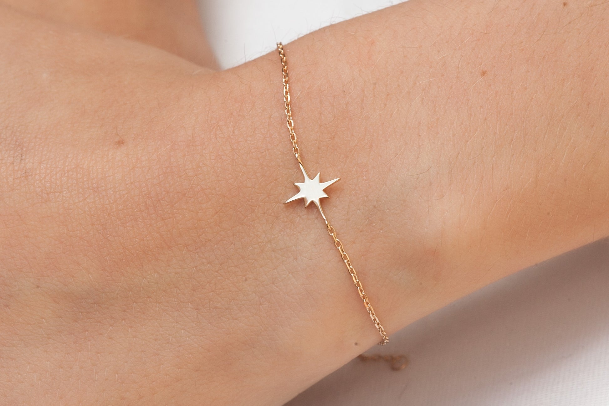 bracelet étoile du nord plaqué or