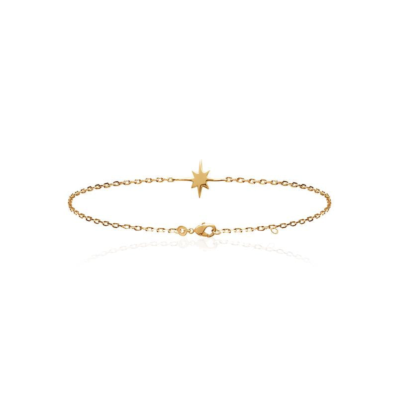 Bracelet étoile du nord plaqué or
