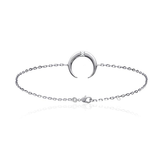 Bracelet lune en argent