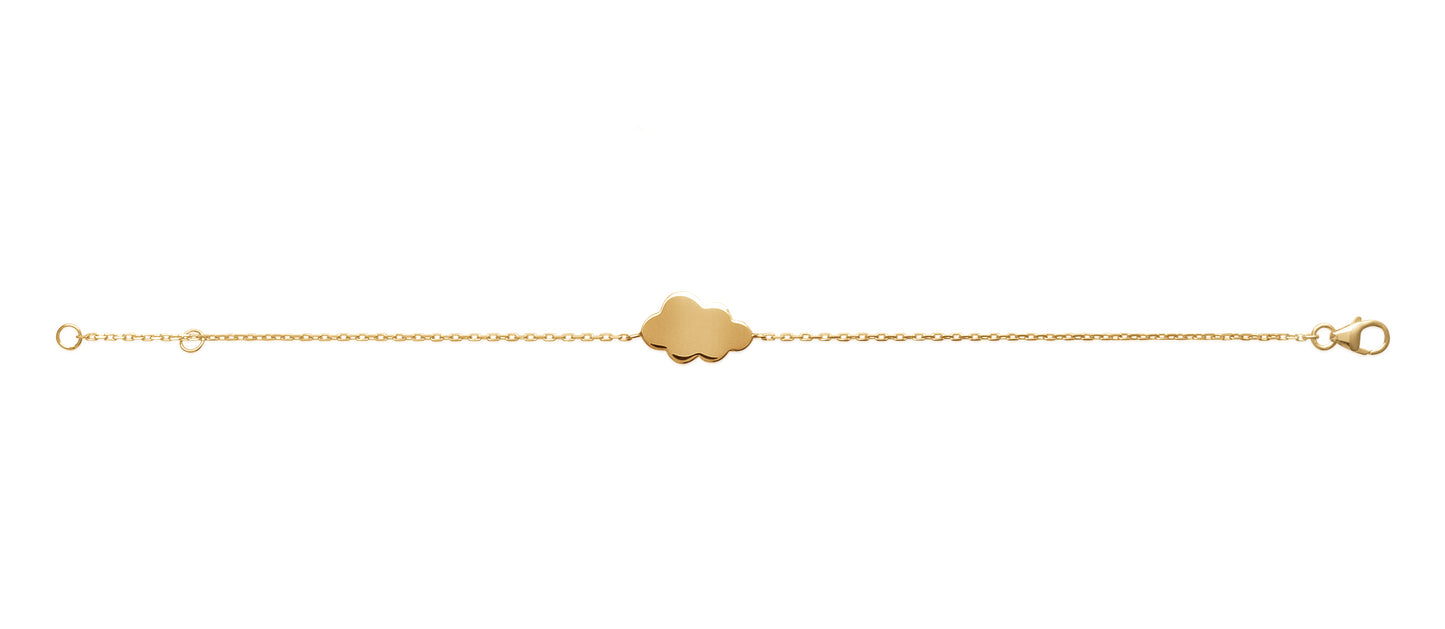 Bracelet avec nuage plaqué or