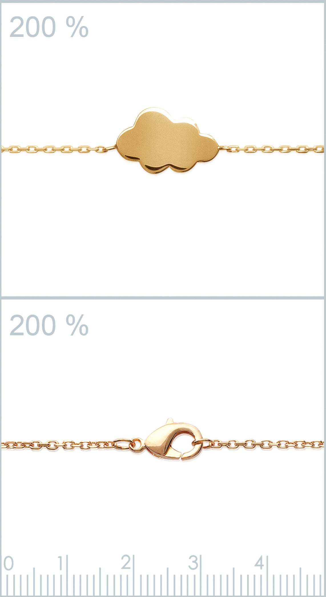 Bracelet avec nuage plaqué or