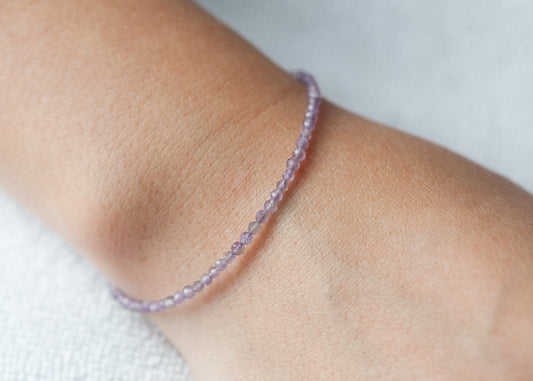 Bracelet perles d'améthyste