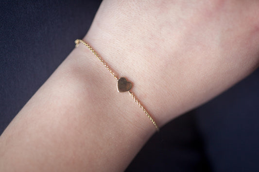 Bracelet avec coeur en plaqué or