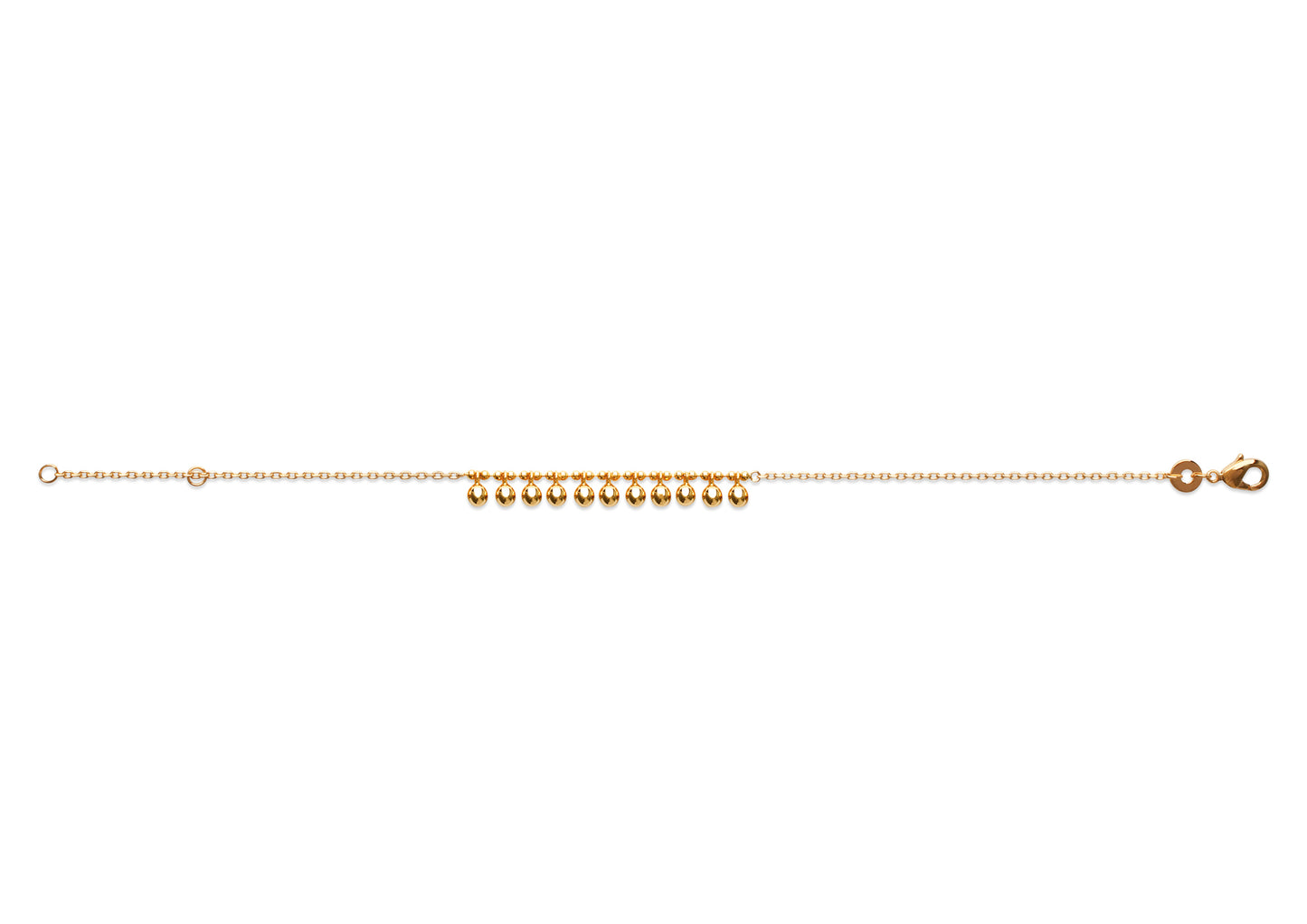 Bracelet boules plaqué or 18 carats