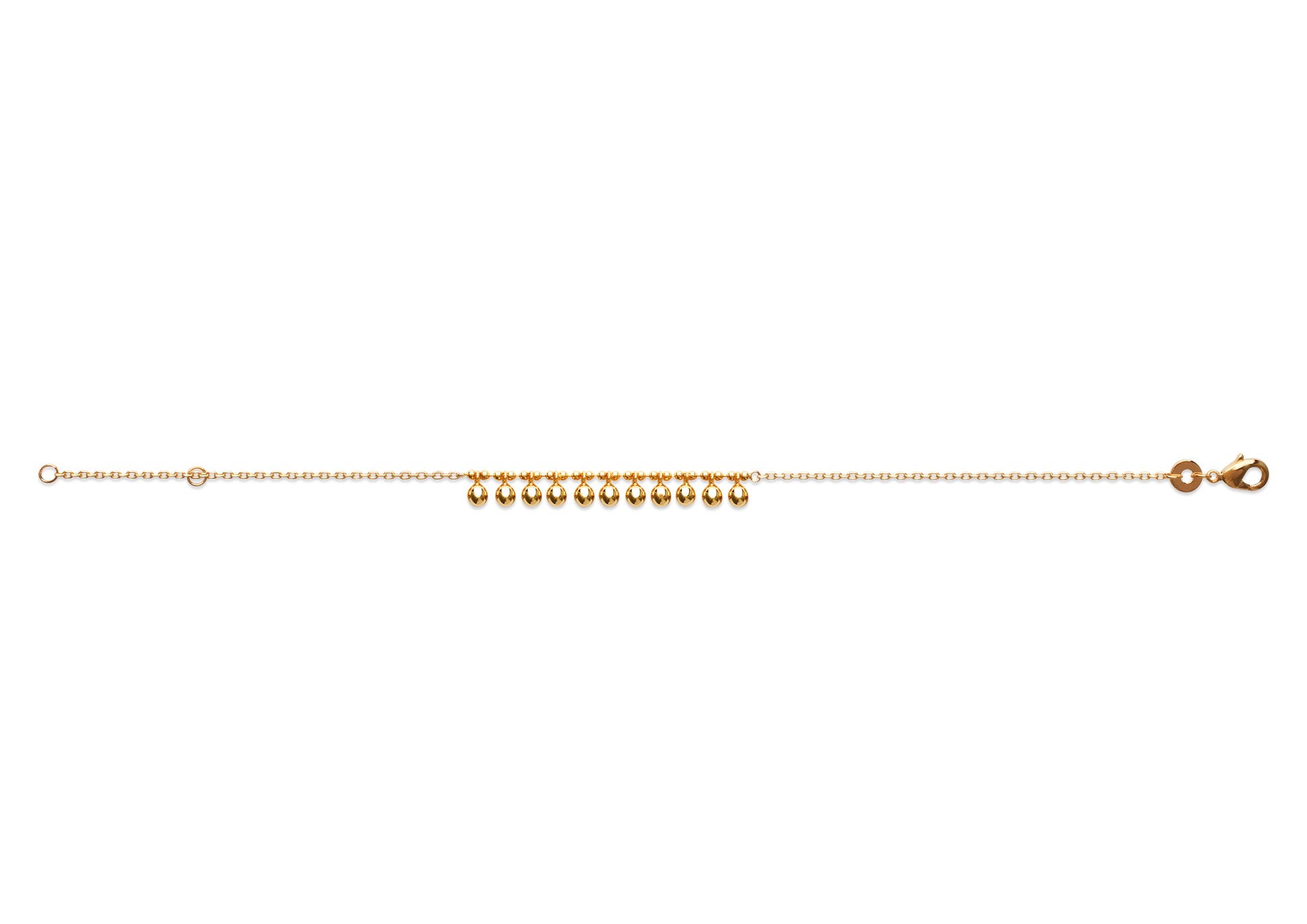 Bracelet boules plaqué or 18 carats